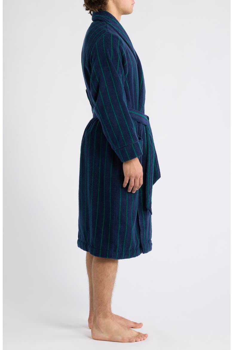 Stripe Hydrocotton Robe, Alternate, color, NAVY- GREEN SWAY STRIPE