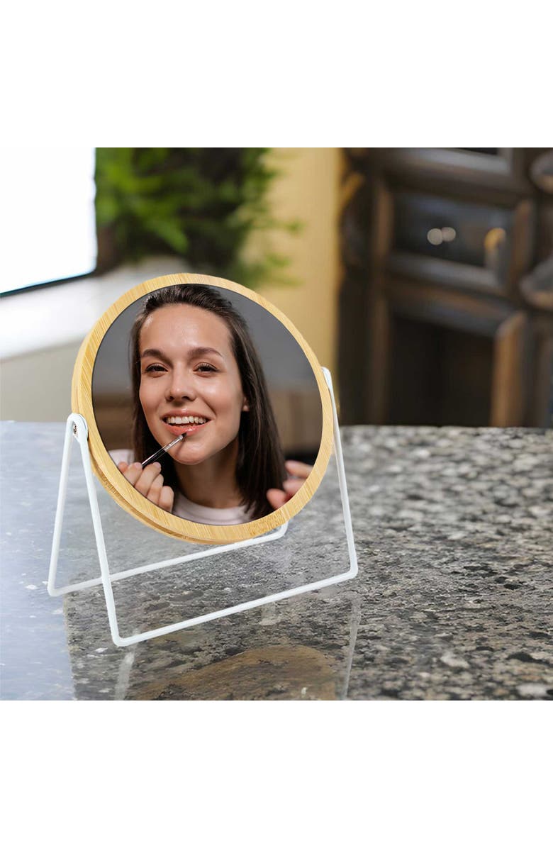 PURSONIC Dual-Side Mirror with Seamless 360° Rotation, Alternate, color, Ivory