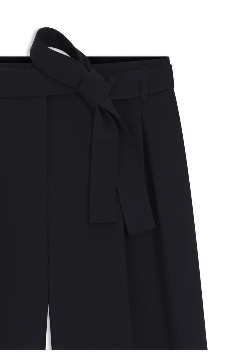 BOSS Tapiana Pleated Tie Waist Straight Leg Pants, Alternate, color, Sky Captain