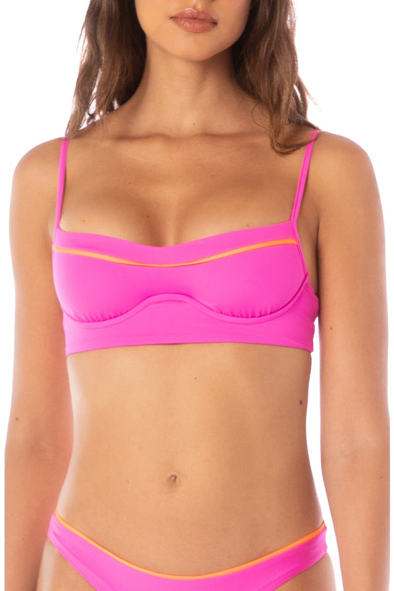 Poppy Shore Underwire Bikini Top, Main, color, PINK