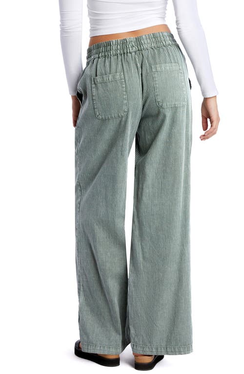 Billy T Hero High Waist Wide Leg Pants In Army Rr Stripe