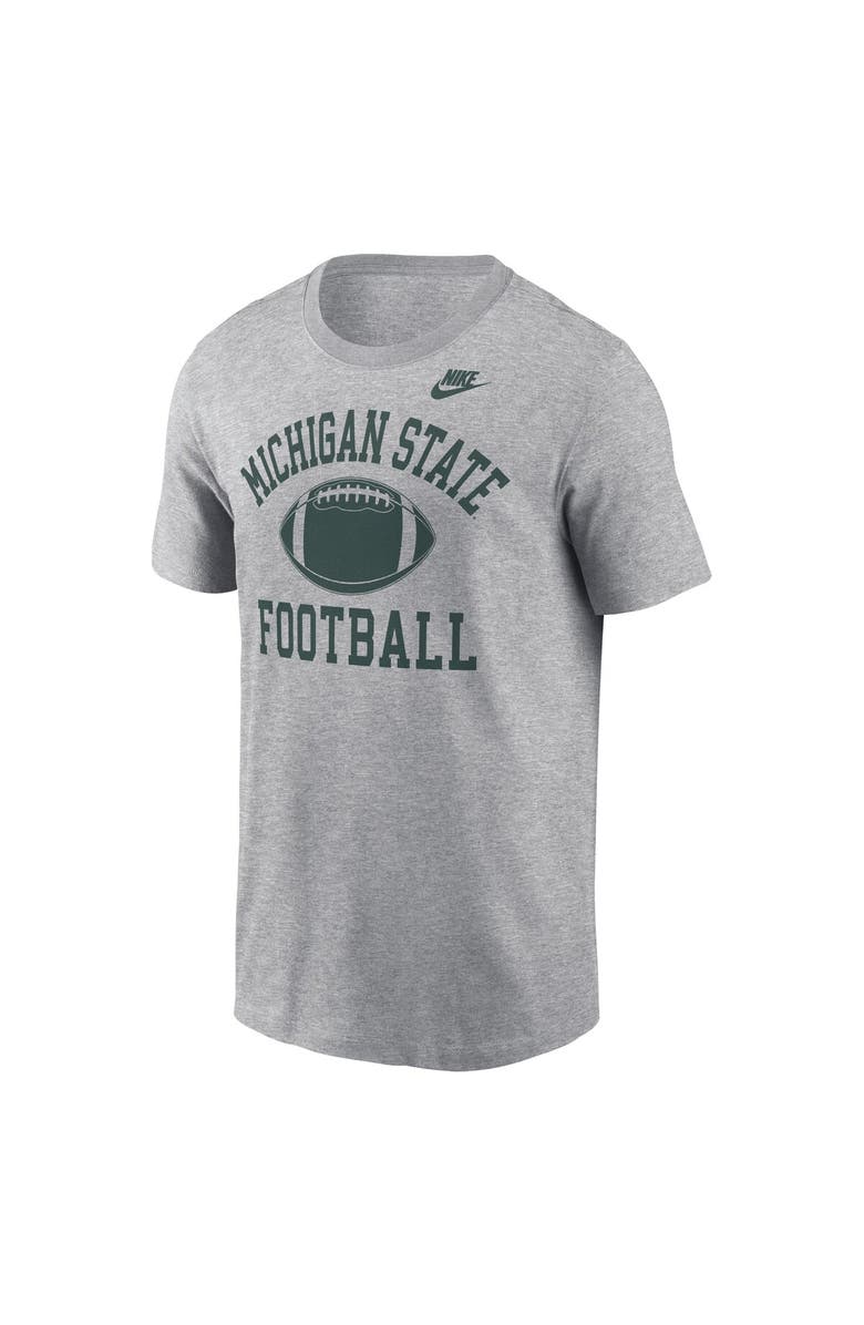 Nike Men's Nike Heather Gray Michigan State Spartans Legacy Football Icon T-Shirt, Alternate, color, 