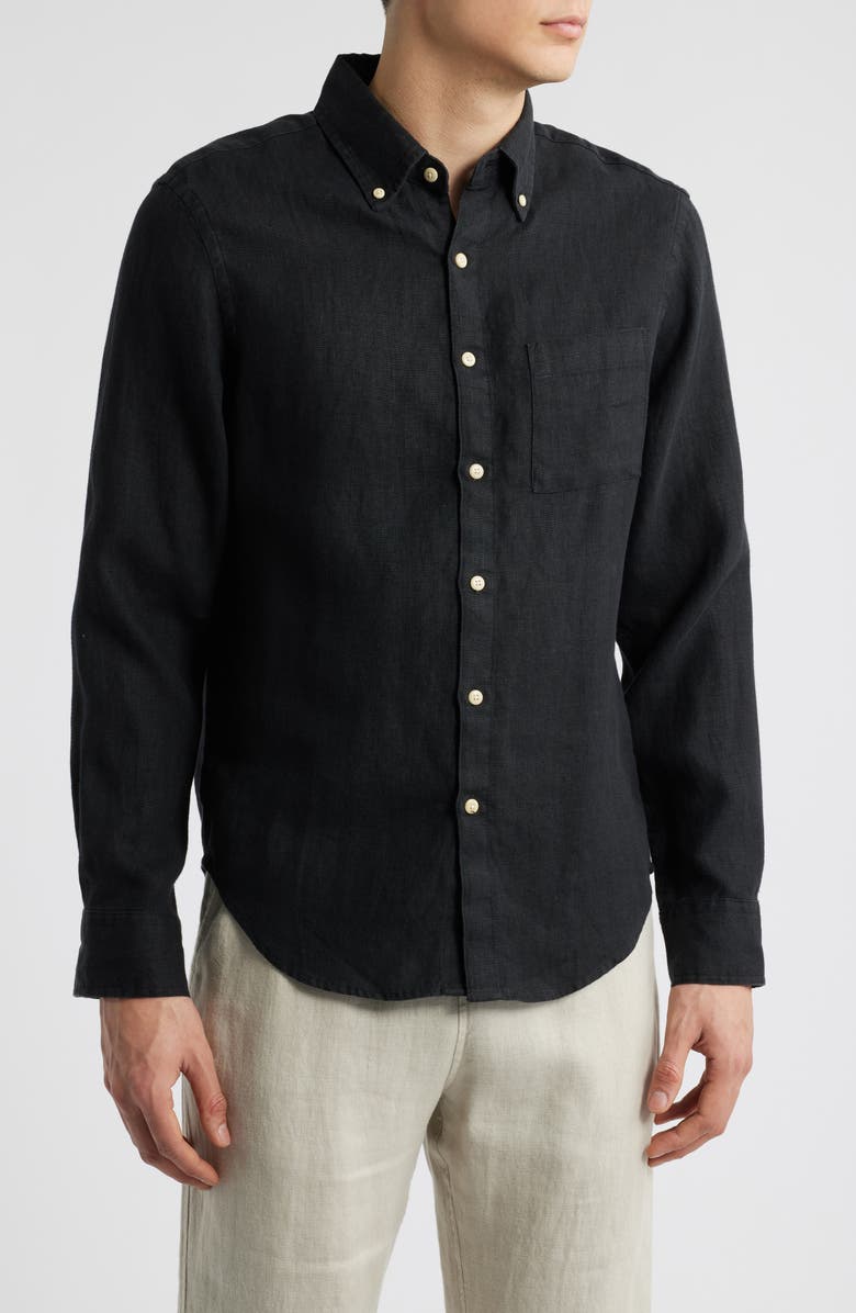 ALEX CRANE Playa Linen Button-Down Shirt, Main, color, 