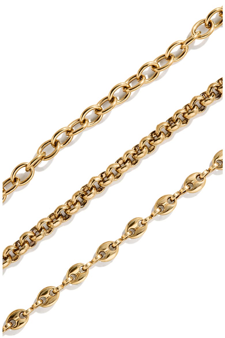 Emmy Set of 3 Waterproof Bracelets, Alternate, color, GOLD