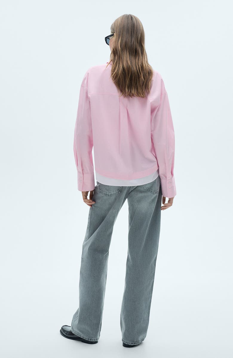 MANGO Oversized Contrast Shirt, Alternate, color,