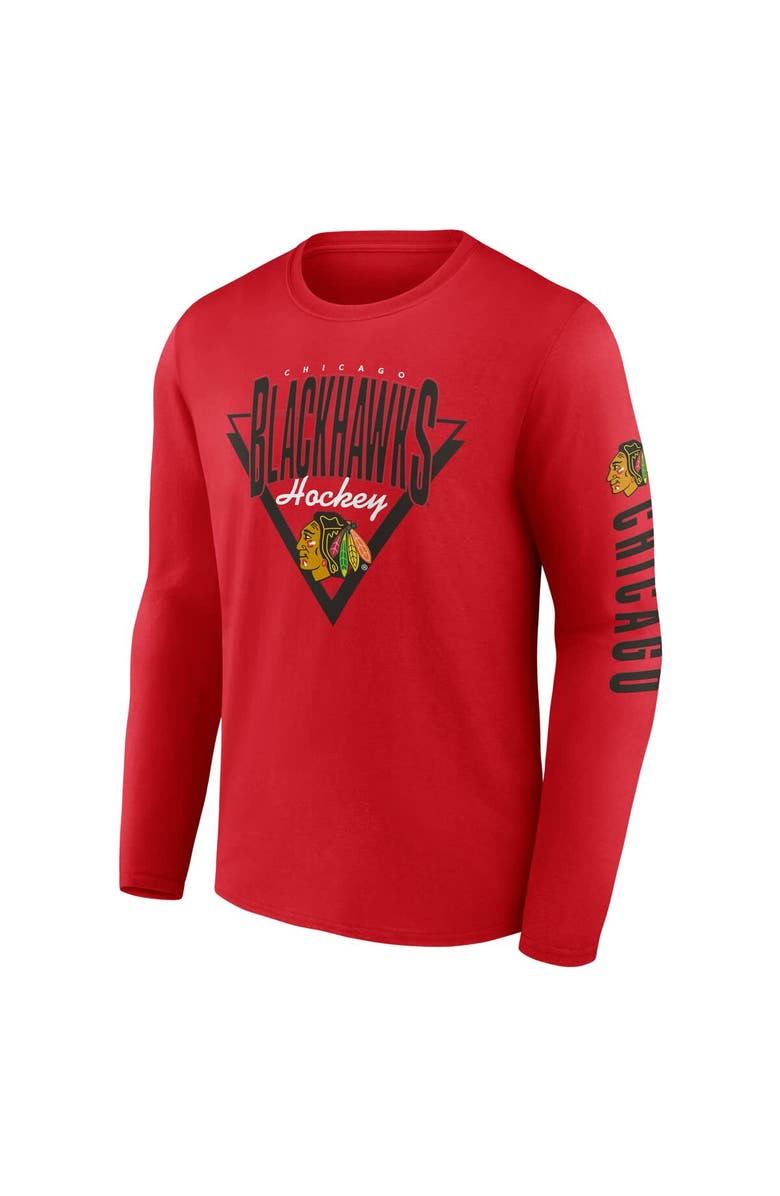 FANATICS Men's Fanatics Red Chicago Blackhawks Headline Long Sleeve T-Shirt, Alternate, color, 