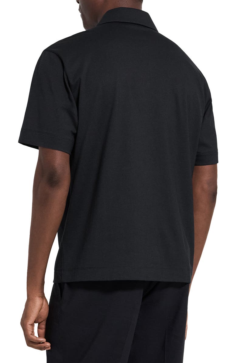 Theory Relaxed Short Sleeve Button-Up Shirt, Alternate, color, Black - 001