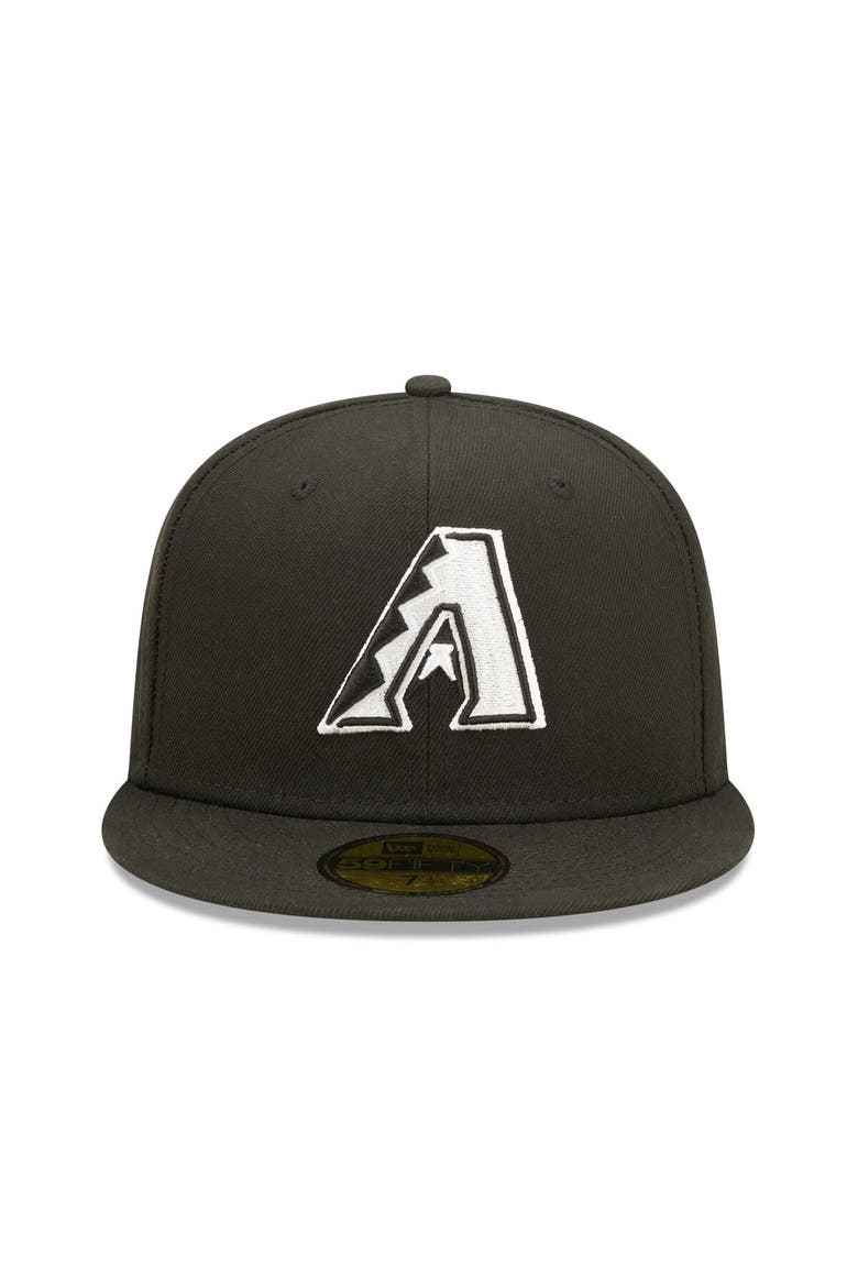 Men's New Era Black Arizona Diamondbacks Team Logo 59FIFTY Fitted Hat, Alternate, color, Black