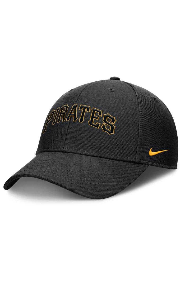 Nike Men's Nike Black Pittsburgh Pirates Rise Gaberdine Adjustable Hat, Alternate, color, Black