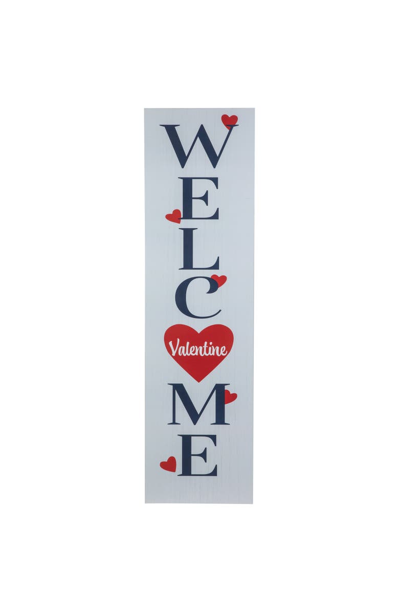 Northlight 38" Welcome Valentine's Day Wooden Porch Board Sign Decoration, Main, color, 