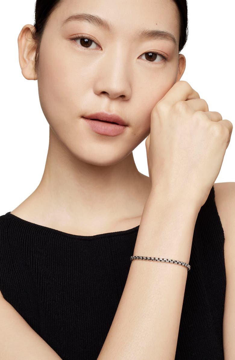 David Yurman Bel Aire Collection<sup>®</sup> Sterling Silver Bracelet with 14K Yellow Gold, 4mm, Alternate, color, Silver