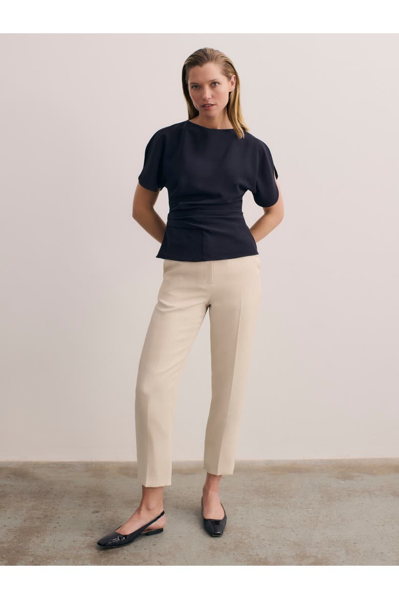 Salerno Clever Crepe Top, Alternate, color, Navy