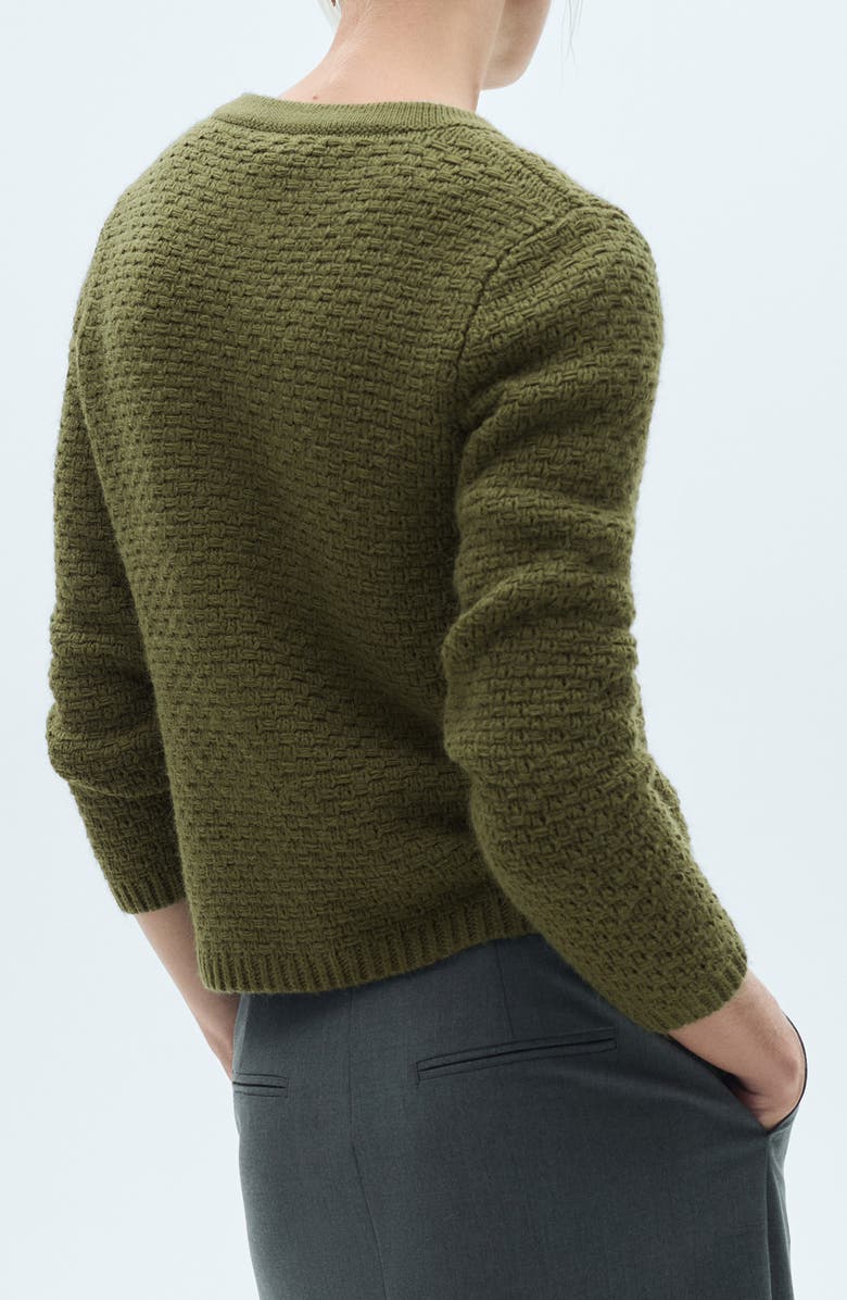 MANGO Textured Cardigan, Alternate, color,