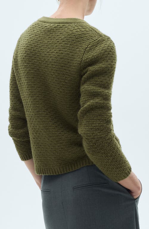MANGO MANGO TEXTURED CARDIGAN