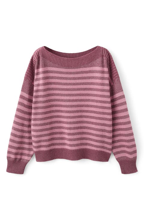 Striped Metallic Sweater