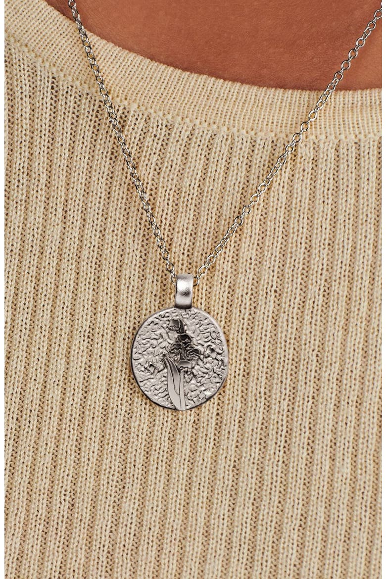 Silver Birth Flower Necklace, Alternate, color, Lily of the Valley