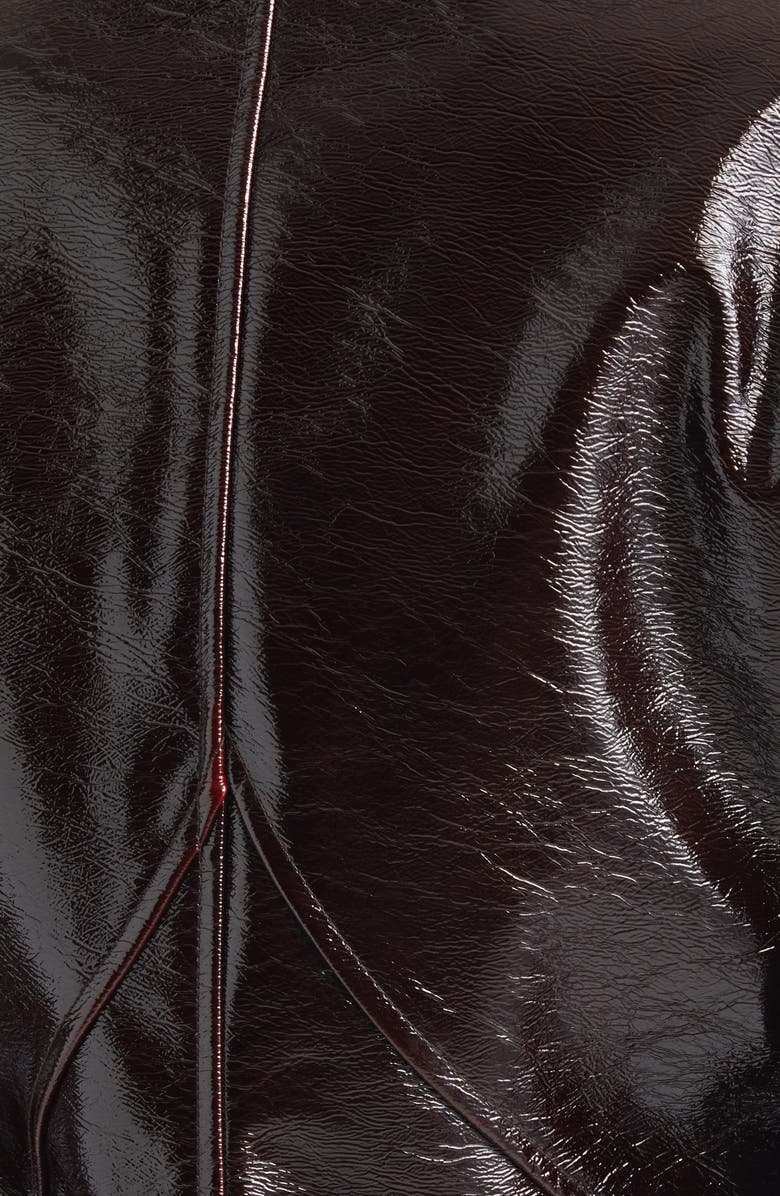 Stand Studio Filipa Glossed Zip Jacket, Alternate, color, Dark Plum