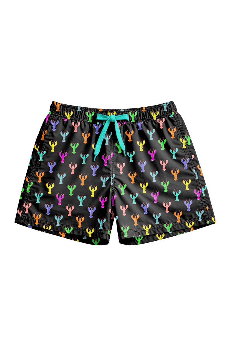 Boys Multicolor Lobsters Print Board Shorts, Main, color, Multicolor