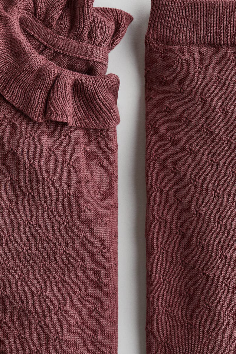 2-Piece Pointelle-Knit Set, Alternate, color, Dark dusty pink