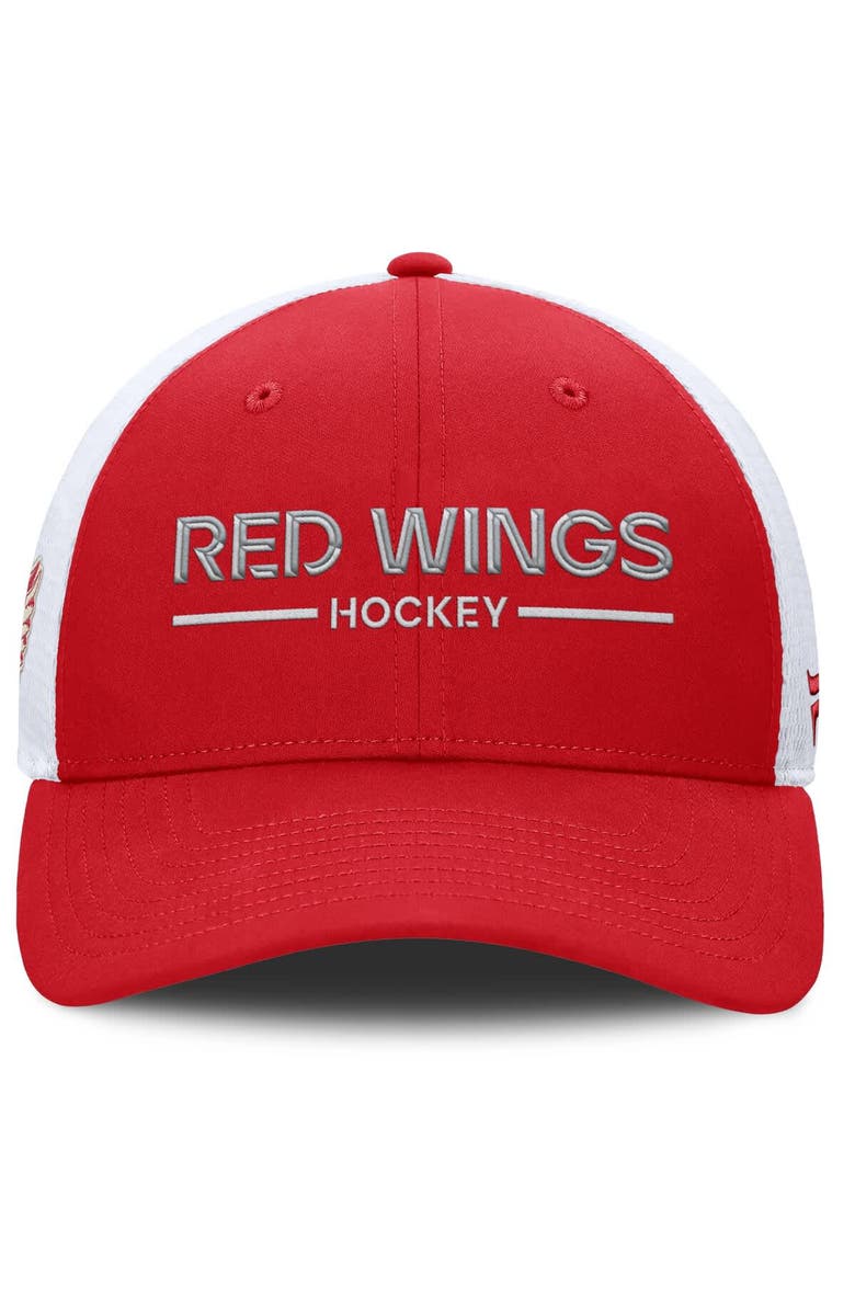 FANATICS Men
s Fanatics  Red Detroit Red Wings Centennial Trucker Adjustable Hat, Alternate, color, Red