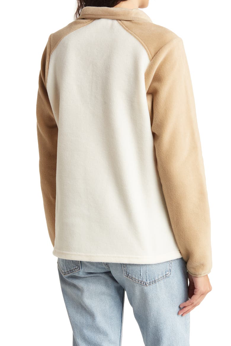 Mount Cannon Half-Snap Fleece Pullover Sweatshirt, Alternate, color, CHALK/ BEACH