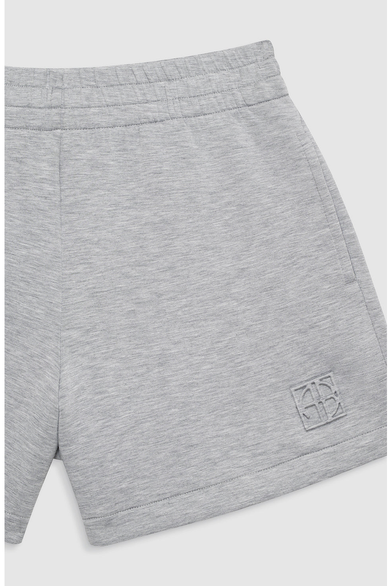 Framed Monogram Kam Short, Alternate, color, Heather Grey