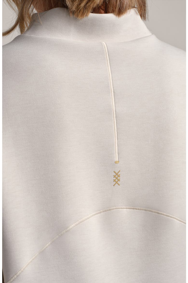DreamGlow Mock Neck Crop Sweatshirt, Alternate, color, SAND