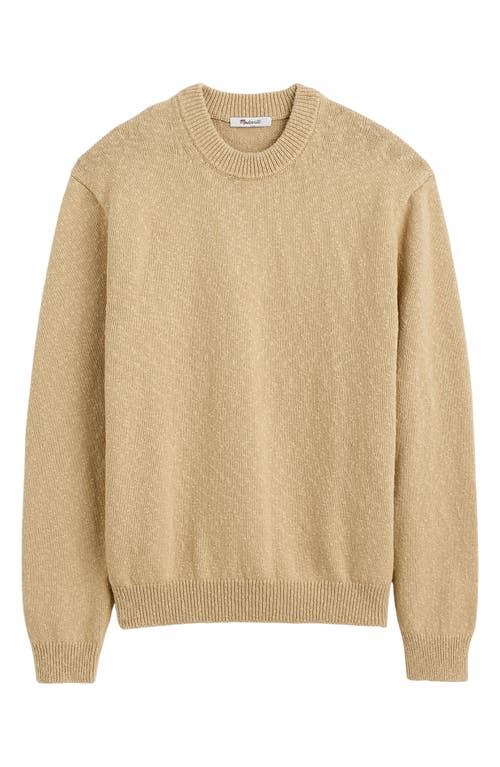 Madewell Textured Cotton Crewneck Sweater In Neutral