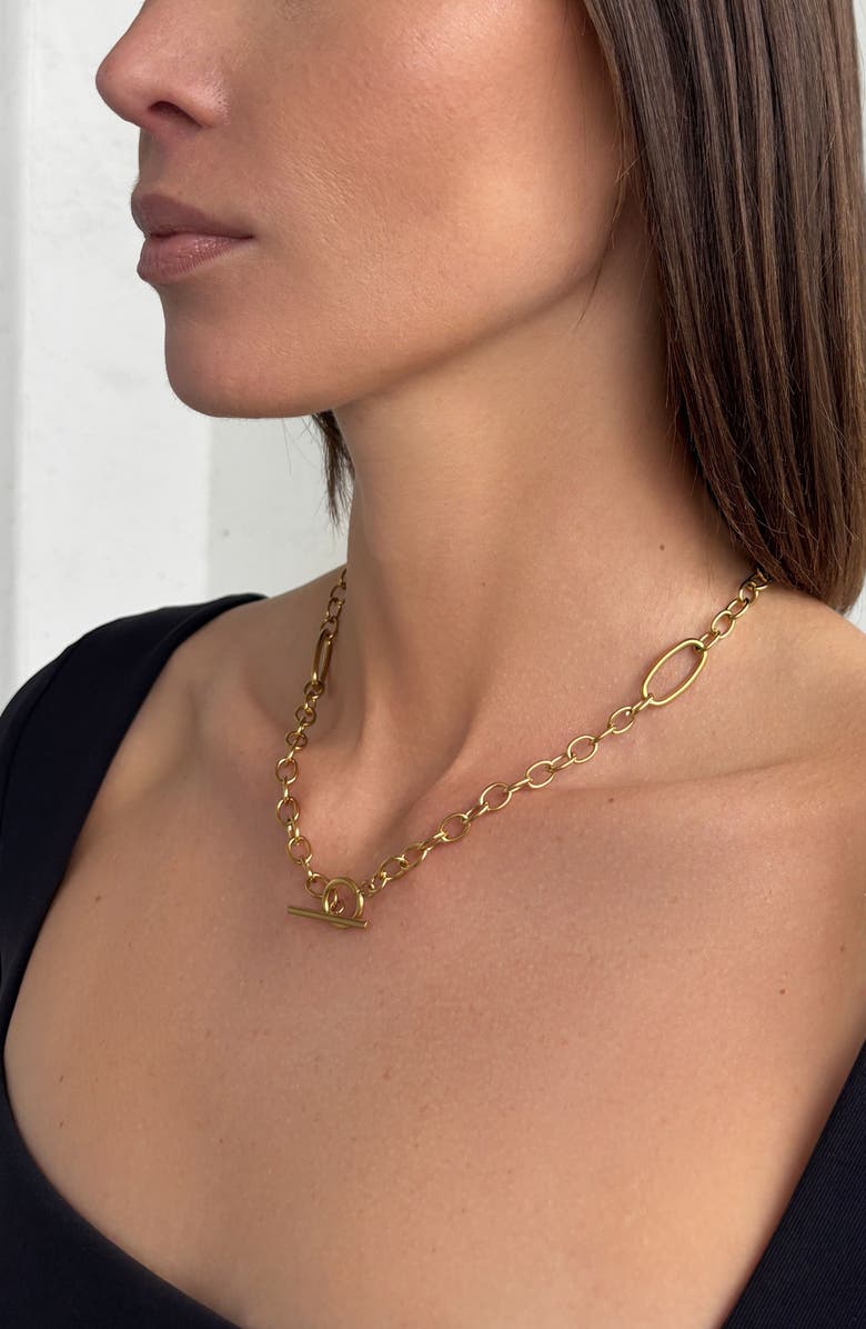 Adornia Oval Link Station Necklace, Alternate, color, 