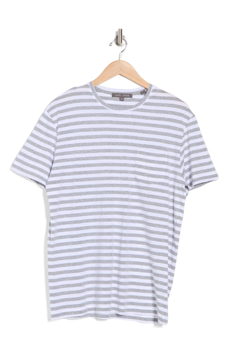 Slate & Stone Stripe Cotton Pocket T-Shirt, Alternate, color, 