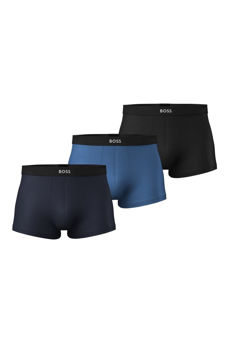 3-Pack Micro One Performance Trunks, Main, color, BLUE MULTI