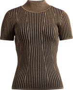 DKNY Mock Neck Knit Top