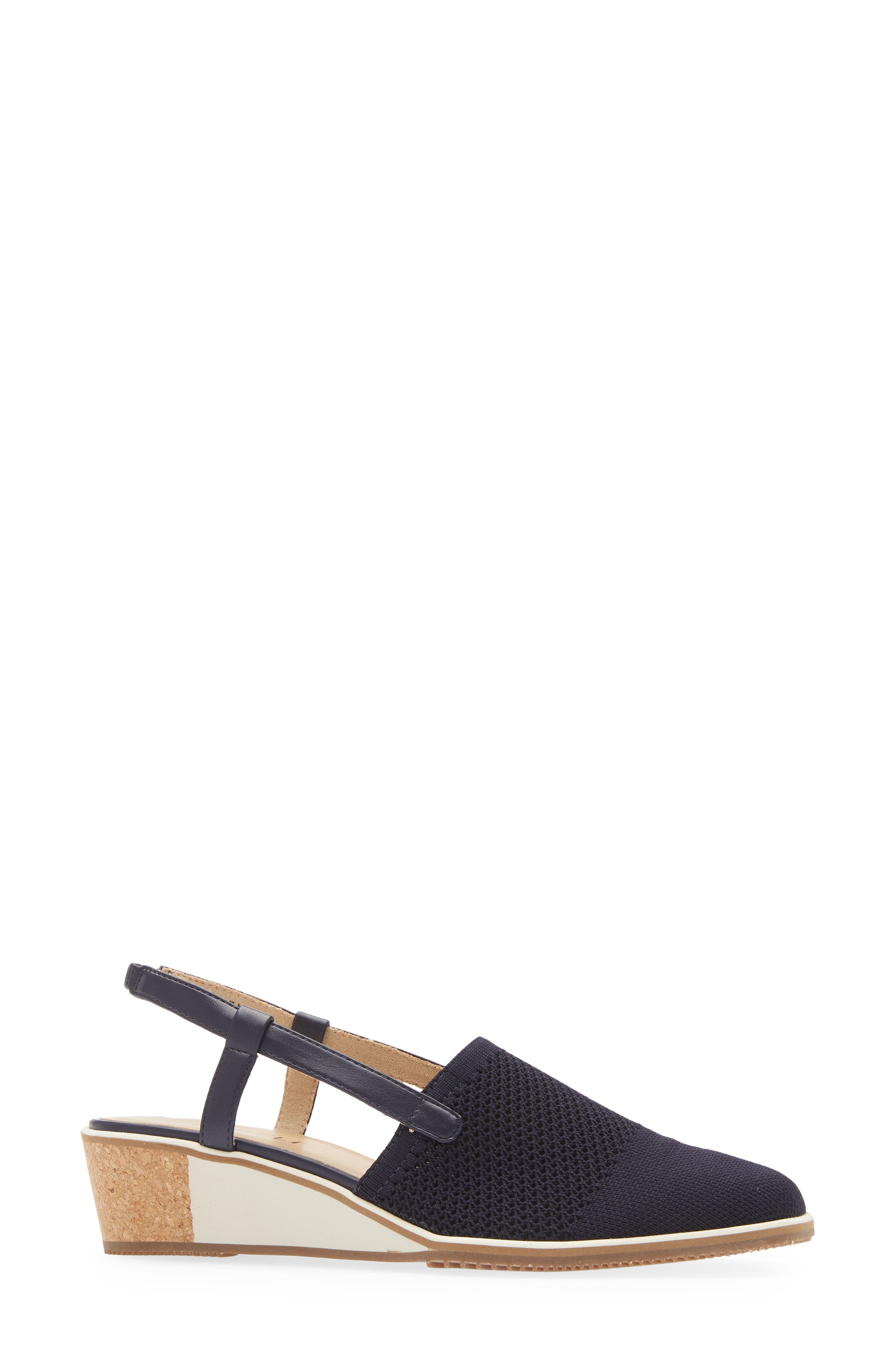 Greer Slingback Wedge, Alternate, color, NAVY