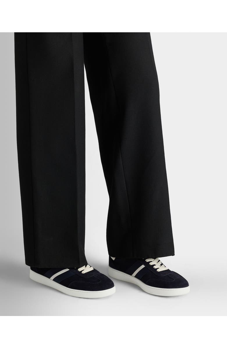 Bally Retro Crest Sneaker in Calf Suede, Alternate, color, Blue