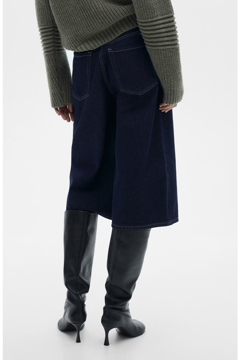 Relaxed Long Denim Shorts, Alternate, color, OPEN BLUE