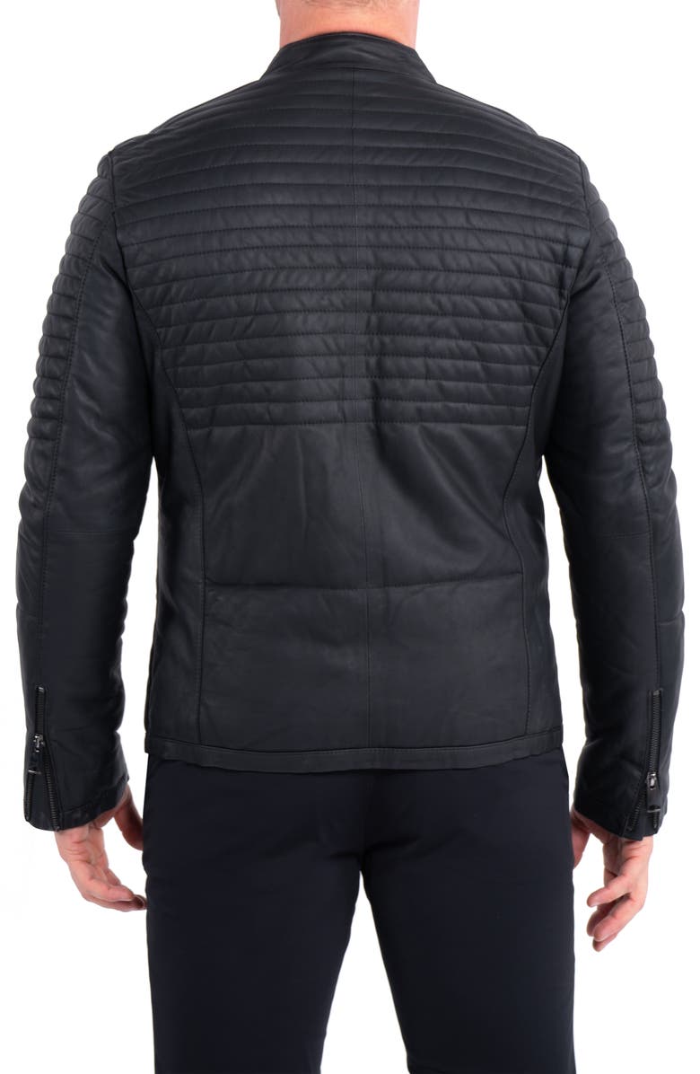 Maceoo Quilted Leather Jacket, Alternate, color, Black