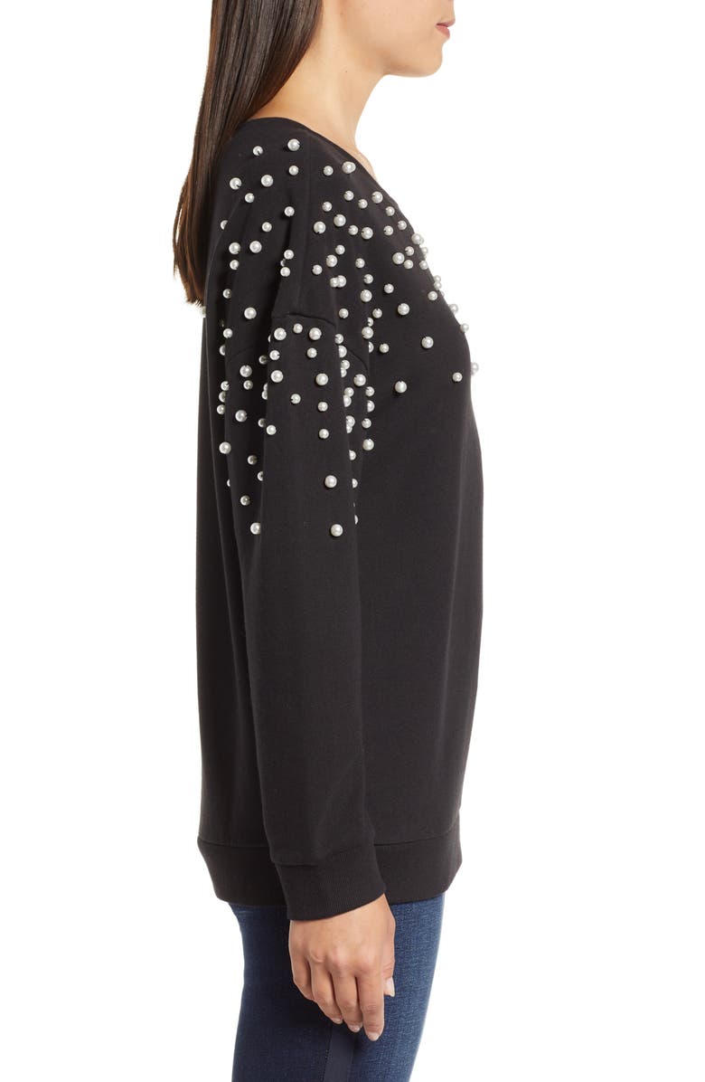 Halogen<sup>®</sup> Beaded Sweatshirt, Alternate, color, 