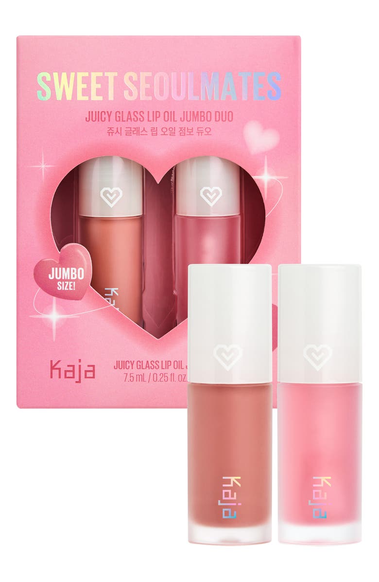 Kaja Sweet Seoulmates Juicy Glass Lip Oil Duo $54 Value, Main, color, Pink Multi