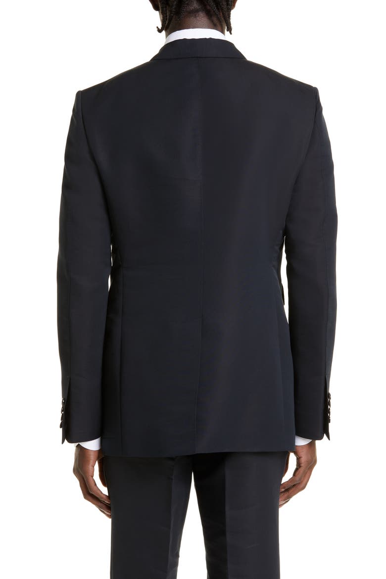 Shelton Cotton & Silk Poplin Tuxedo Jacket, Alternate, color, BLACK