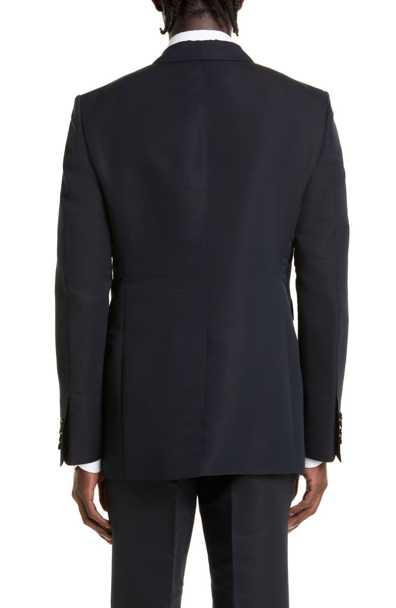 TOM FORD Shelton Cotton & Silk Poplin Tuxedo Jacket, Alternate, color, Black