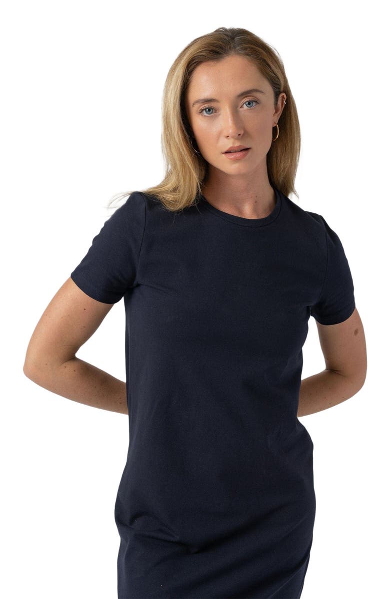 Saint + Sofia Easy T-Shirt Midi Dress, Alternate, color, Blue