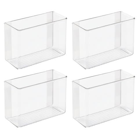 Adhesive Organizer Bin for Kitchen - Set of 4 - Clear