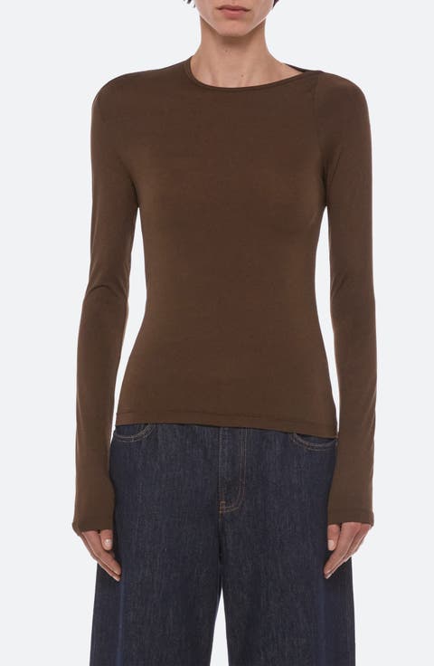 Asymmetrical Cutout Long Sleeve T-Shirt
