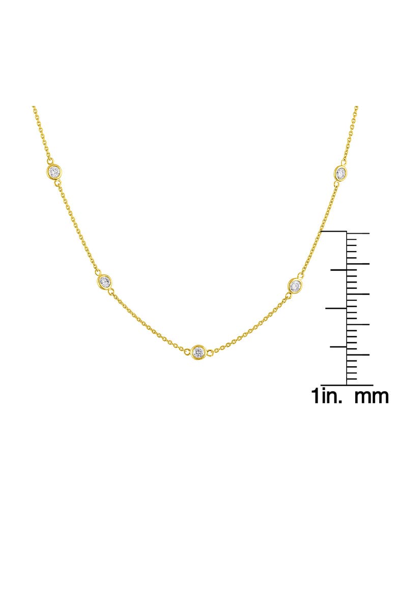 Haus of Brilliance 14K Gold 1.0 Cttw Diamond Station Necklace, Alternate, color, Yellow