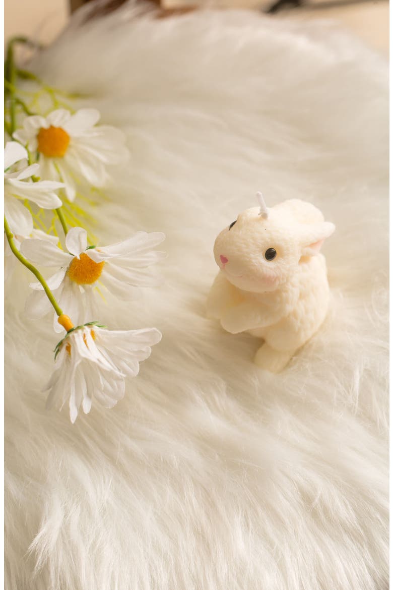 Blushing Bunny Candle, Alternate, color, Looking Up