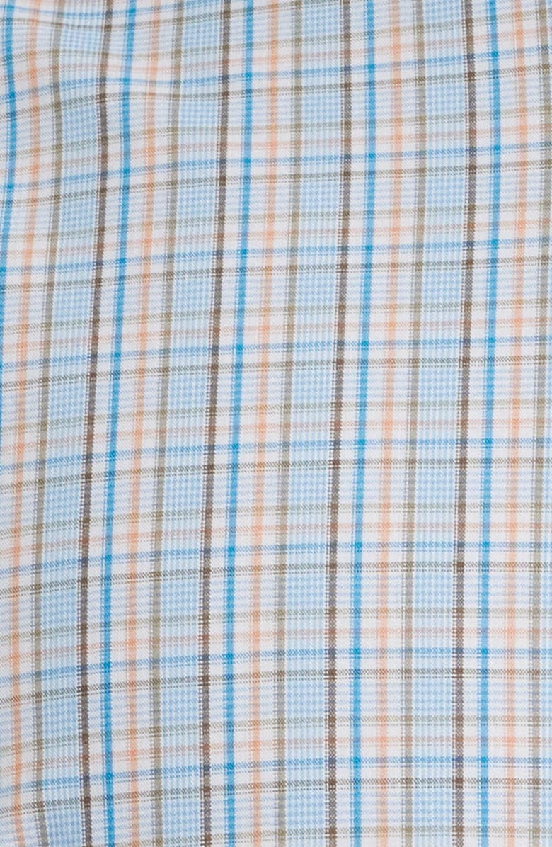 johnnie-O Cayden Shadow Check Performance Button-Down Shirt, Alternate, color, Maliblu