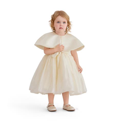 Timeless Cape-Overlay Gown