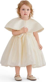Tulleen Timeless Cape-Overlay Gown