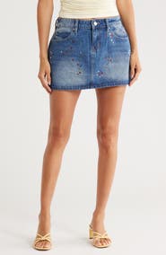 PTCL Studded Denim Miniskirt