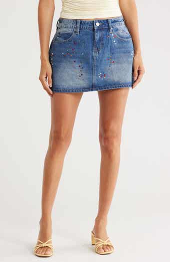 PTCL Studded Denim Miniskirt